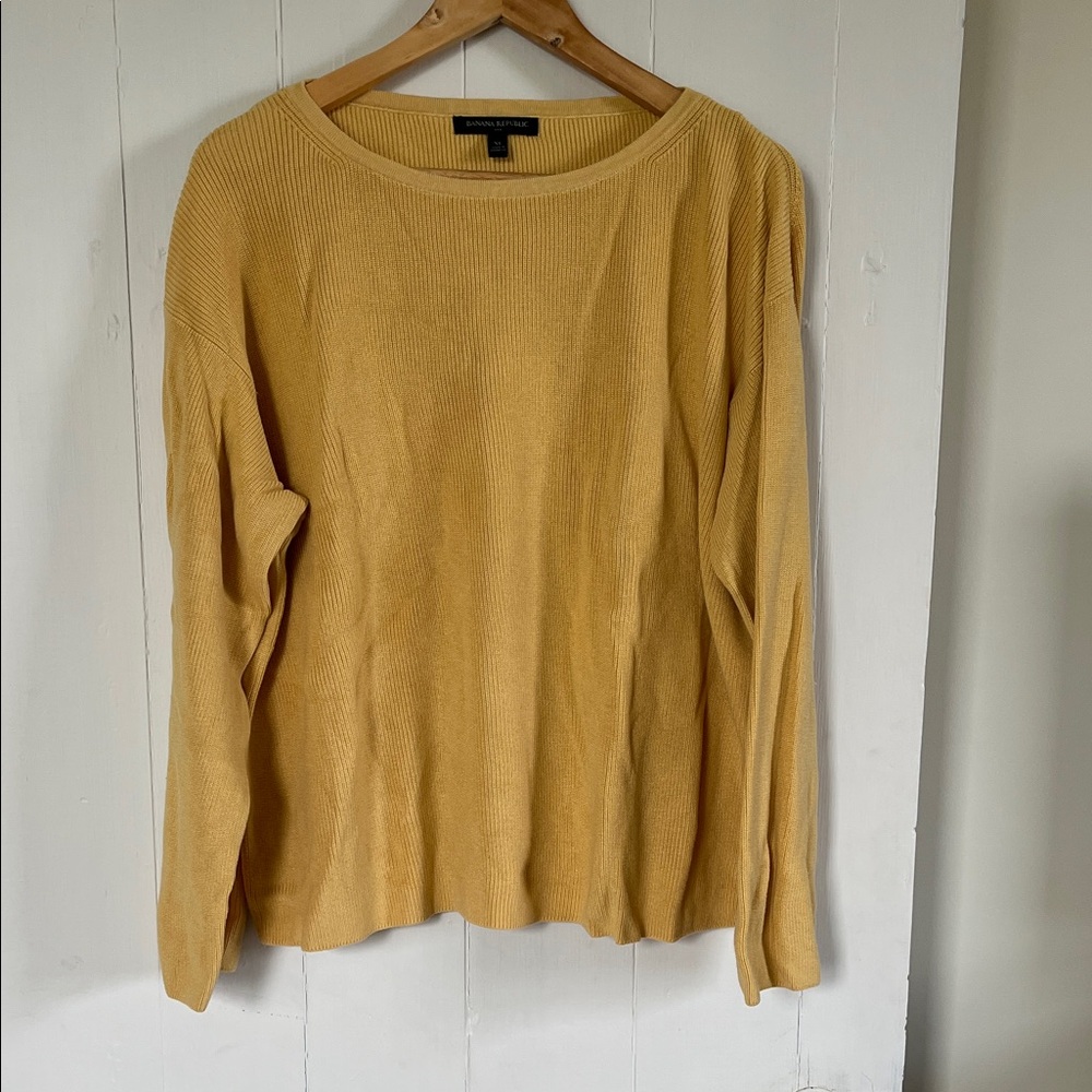 Banana Republic Mustard Yellow Knit Sweater